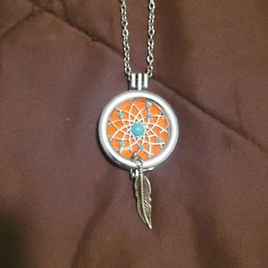Dream catcher defuser necklace